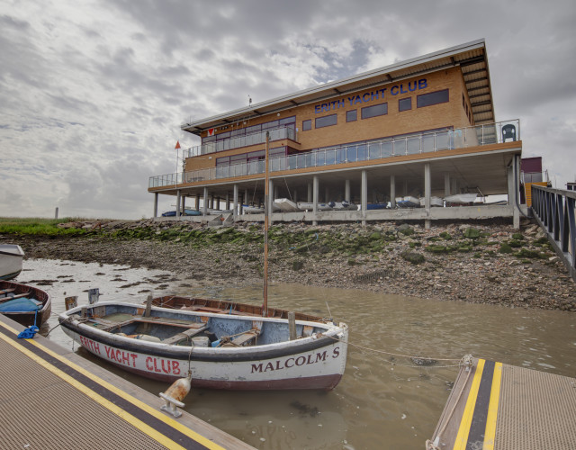 Image of Sitting on stilts on the banks of the River Thames estuary  the yacht club is designed to provide all users a place to store their boats, enjoy the facilities and the views across the water.