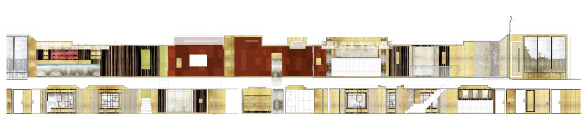 Section through restaurant