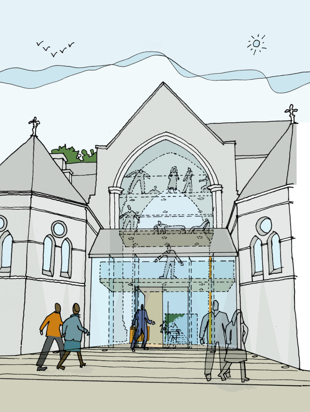 Illustration of the proposed glazed entrance