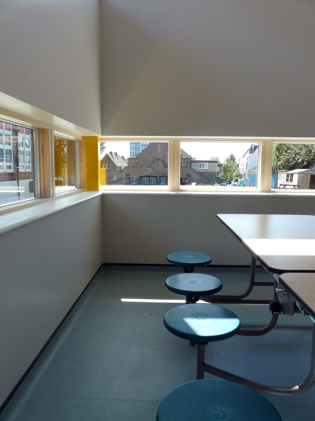 Corner view from the new school dining hall 