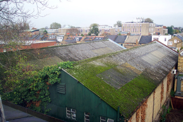 View of the existing industrial garden sheds